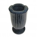 Vase céramique rond bleu
