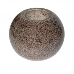 Vase céramique boule marron