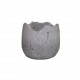 Cache-pot gris en forme de coquille d'oeuf