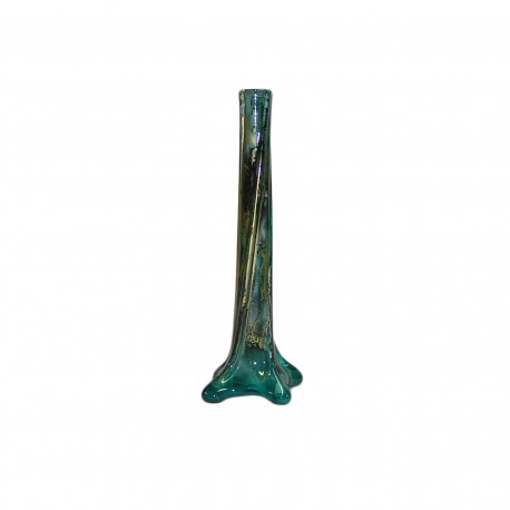Vase soliflore en verre murano vert