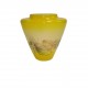 Vase en verre conique jaune