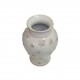 Vase céramique blanc décor fleurs