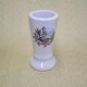 Vase céramique rond blanc avec décor oiseau sur branche
