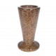 Vase céramique rond marron