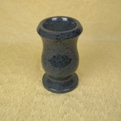 Vase funéraire rond bleu