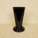 Vase céramique rond noir