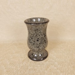 Vase funéraire rond gris