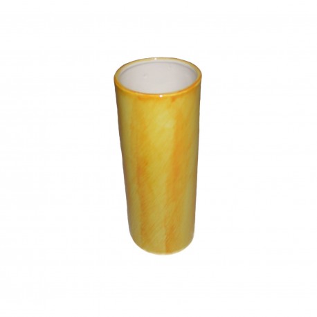 Vase cylindrique jaune gros